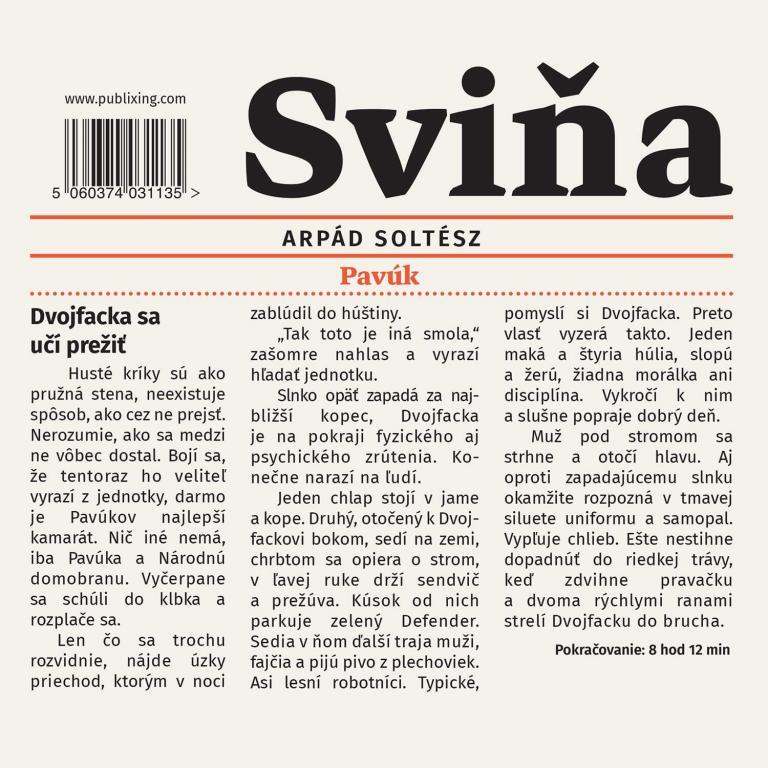 Audiokniha Sviňa - Arpád Soltész